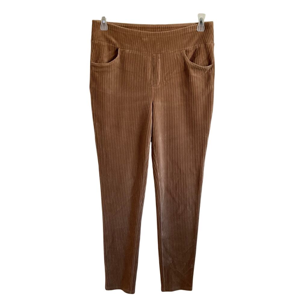 Denim & Co Brown Corduroy Full Length‎ Leggings with Pockets - Size Medium
